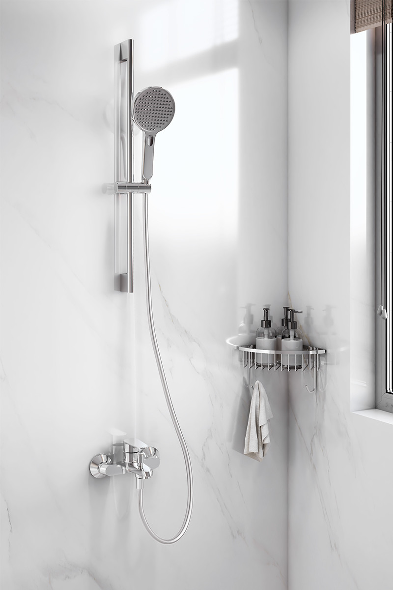 Handshower Factory Supply Wall Mounted Round Shape Hand Shower ABS With Faucet Household