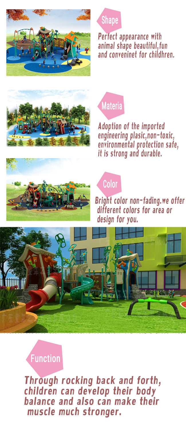 Preschool Outdoor Play Equipment Distinctive With Wavy Slide CE GS Certified