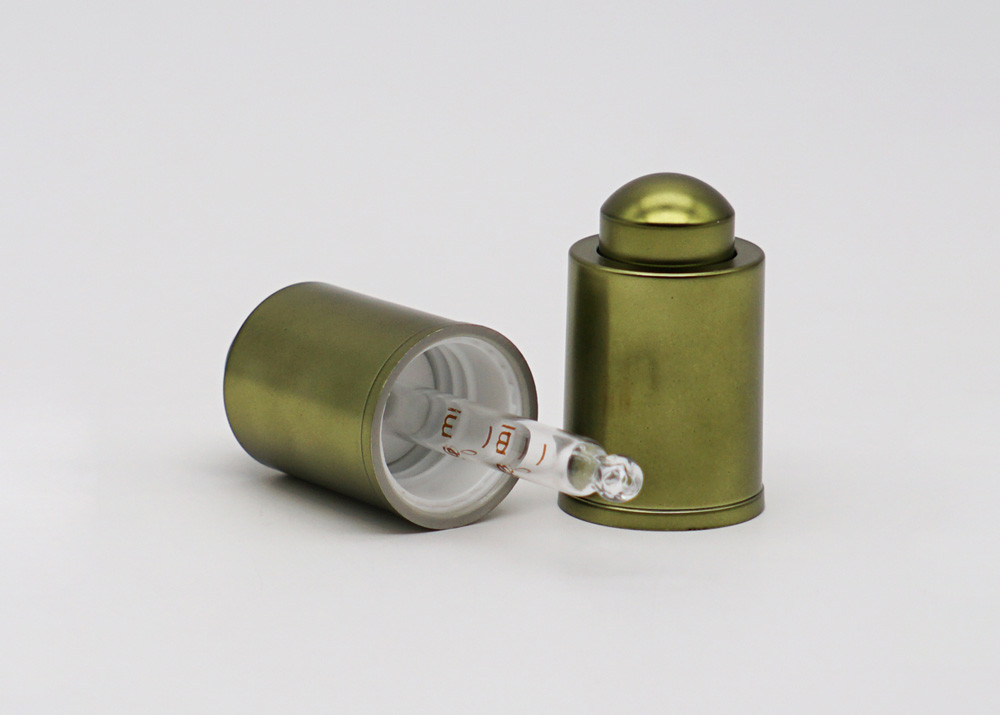 20/410 Aluminum Press Button Dropper For Skin Care