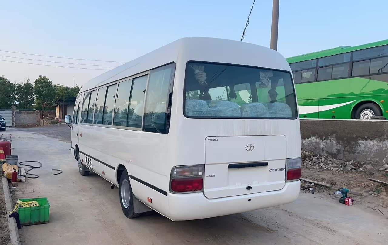 Left Drive Toyota Coaster Bus Low Kilometers Good Condition and Durable Diesel Engine