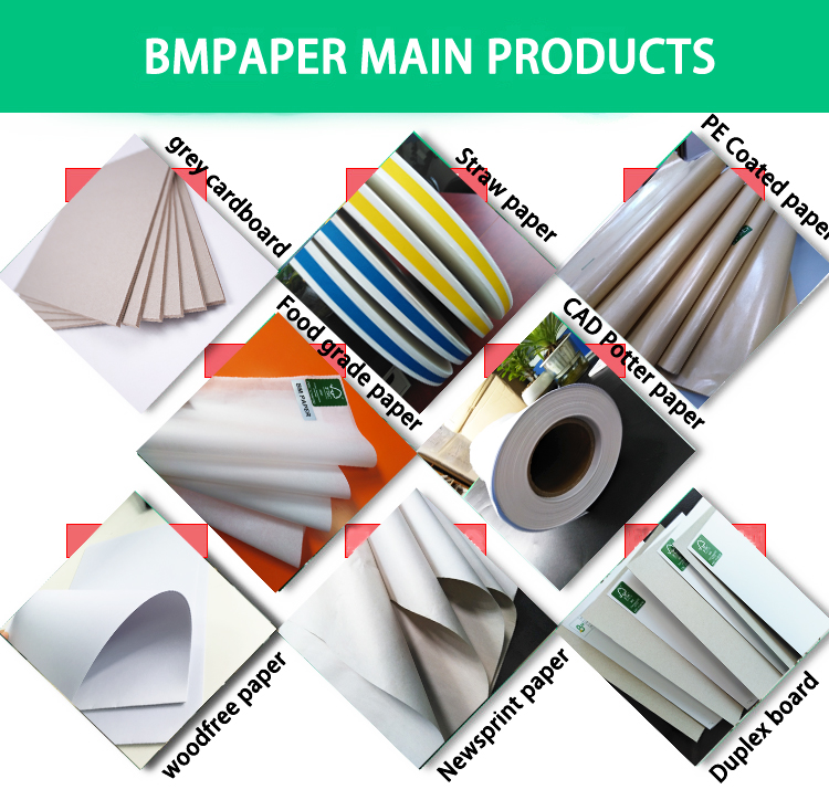 Long Grain 60gr Bright White Plain Bond Paper 70*100cm in sheet for Notepad