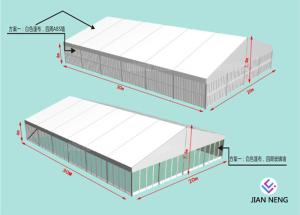 Quality Soundproof 20x30m Aluminum Frame Tent With ABS SideWall Glass Sidewall wholesale