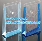 clear pvc packaging bag with handle for wine, vinyl pvc zipper gift tote bags
