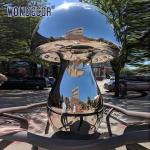Stainless Steel Metal Mushroom Sculpture 80cm Outdoor Decoration