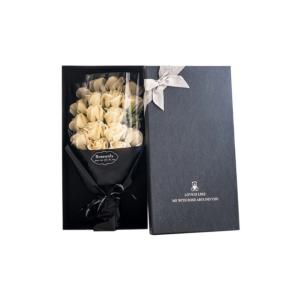 Quality Custom Logo Packaging Gift Red Roses Colored Flower Soap Gift Box for Valentine's Day wholesale
