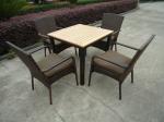 Dark Brown Rattan Garden Dining Sets