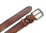 Hollow Out 3.8cm Mens Casual Waist Belt With Pin Buckle