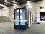 Glass Door Commercial Display Refrigerator In Supermarket