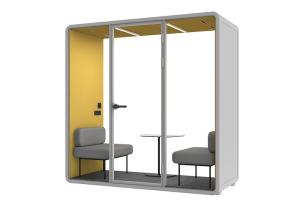 Quality Distraction-free Environment Tempered Glass With Smart Dimmer Office Meeting Pods For 2 Person wholesale