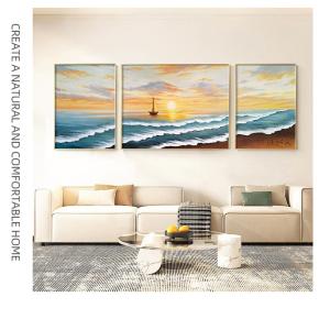Quality Modern Seascape Landscape Hand Painted Art Oil Paintings Canvas for Colorful Textured Home Decor 6 Color Print Method wholesale