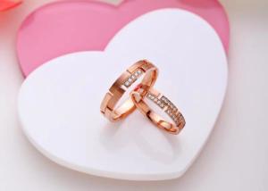 Quality 9g Rose Gold Couple Rings wholesale