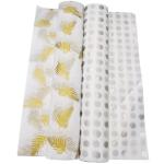 Foldable Birthday Gift Wrapping Paper Golden Printing For Clothing Shoe