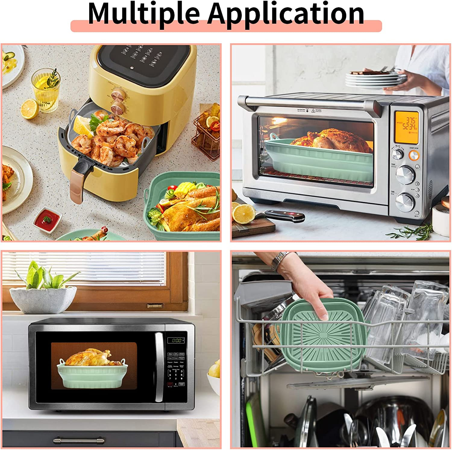 Microwaveable Silicone Baking Tray Cake Mold Odorless Practical
