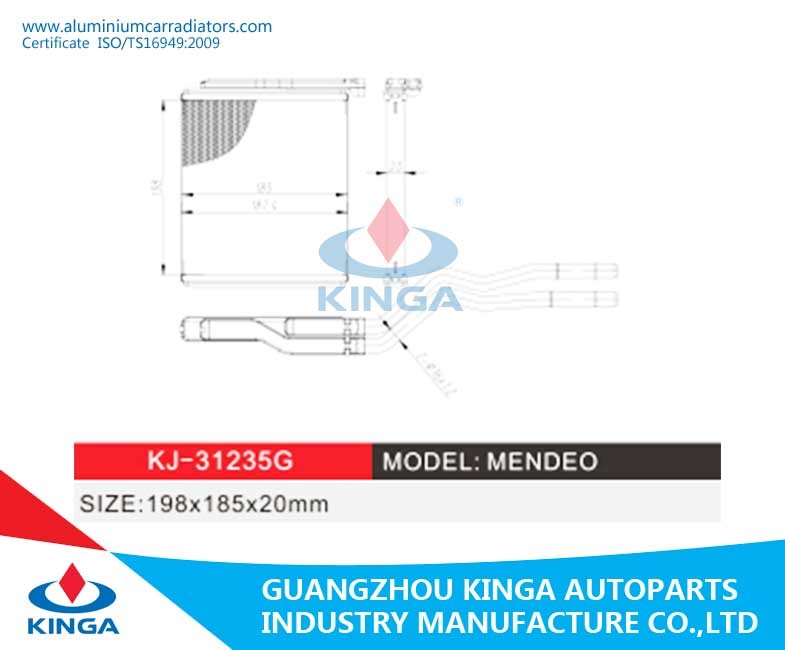 Ford Mendeo Cast Iron Baseboard Radiator Size 198*185*20mm ISO 9001