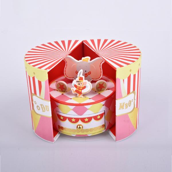Double opening cylindrical drawer gift box, gold stamping jewelry circular box,