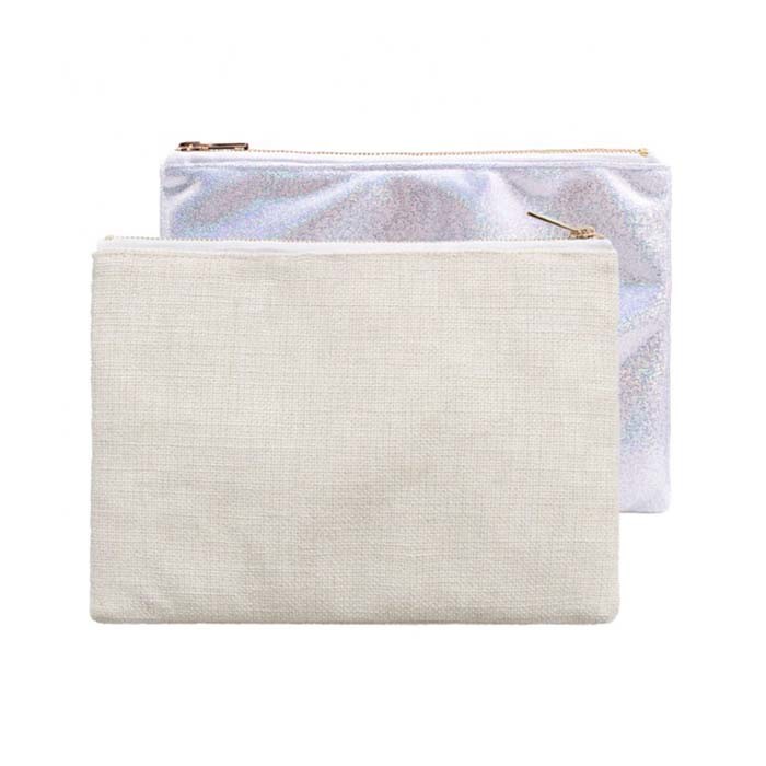 Double-Sided Printing Colorful Glittery Sublimation Cosmetic Bag DIY Personalized Bag For Sublimation Printing