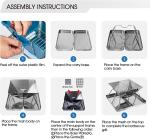 Picnic Outdoor Charcoal Barbecue Grill, Portable Charcoal Grill, Folding