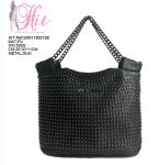 PU leather Women handbags shoulder crossbody ladies luxury bags with Metal chain