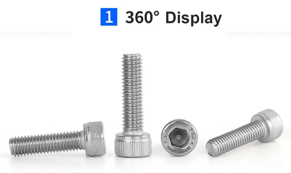 GB ROUND Head Metric Black Hex Allen Key Bolts DIN 912 Screw Full Thread Socket Bolt Screws Carbon Steel 8.8/ 10.9/ 12.9