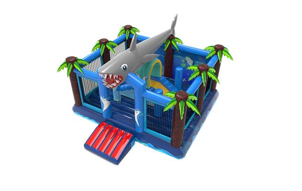 Cheap Inflatable Shark Attack Bounce House Kids Bouncy Jumping Castle for sale