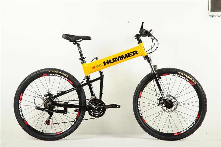 Chinese manufacturer disc brake 21 speed 26 inch alloy hummer folded mountain bike