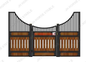 Quality Black Powder Coating Horse Stall Fronts Corrosion Resistant With Feeder wholesale