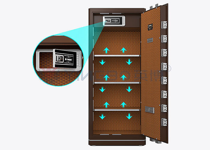 Solid Steel fireproof home safe box With Smart Fingerprint Lock And Inner Locking Box YB/N6-150