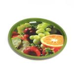 Decorative metal trays for food