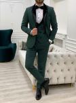 Bergamo Green Mens Peak Lapel Tuxedo