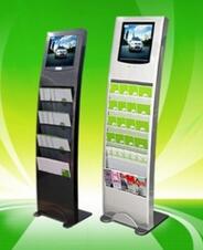 22" TFT LCD floor stand digital signage display,newspaper shelf,magazine brochure leaflet newspaper holder advertising display