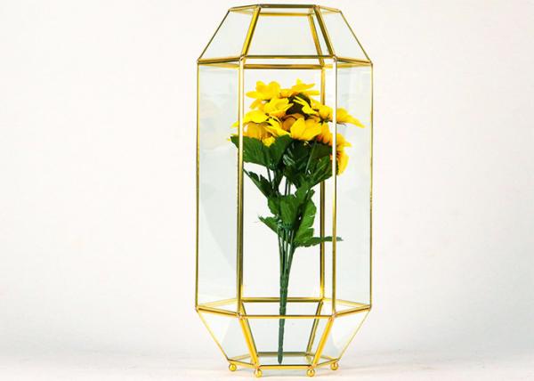 Polyhedral glass greenhouse cover plant European dust cover window display