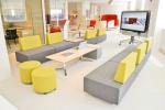 Public Area Sofa For Rest Area Fabric Couch