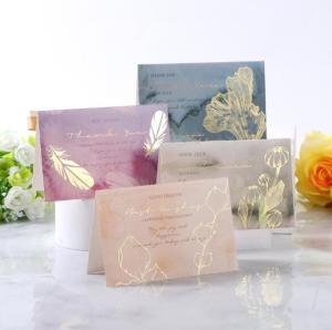 Quality Semitransparent Printed Greeting Card Congratulating Thank You Card wholesale