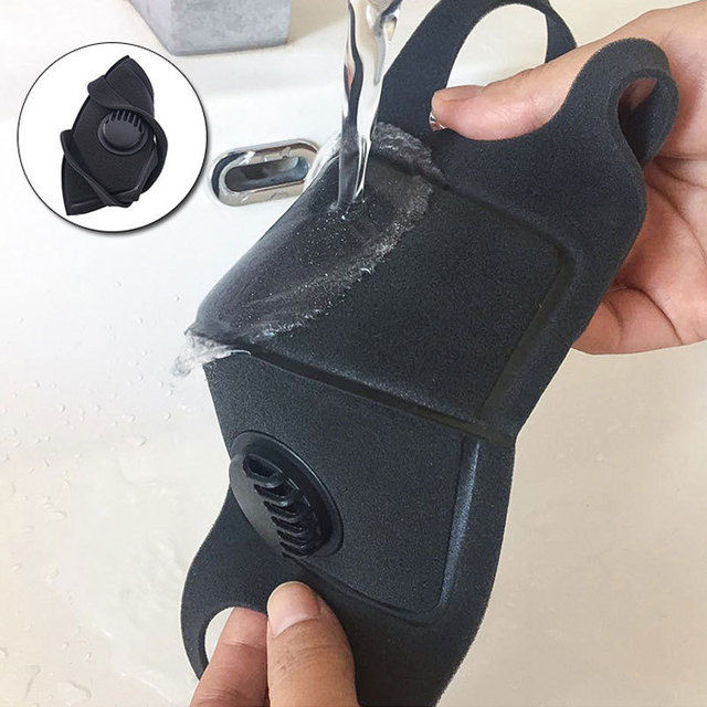 Filtration PM2.5 Dust Mask Black Face Mask with Valve