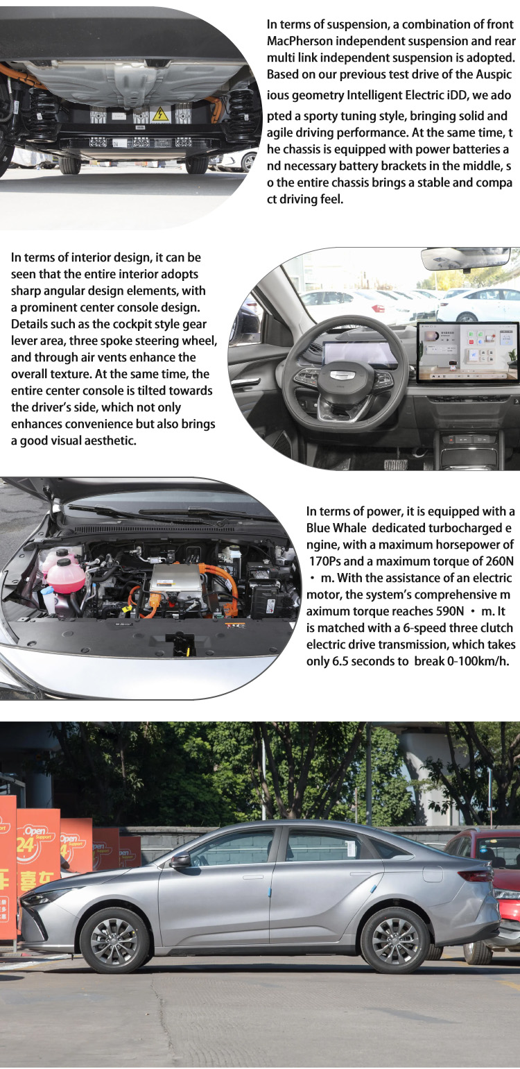 Geely G6 Compact Sedan Cars 150kW Small 4 Door Cars New Energy