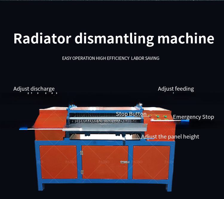 Radiator Copper And Aluminum Separating Machine Function Radiator Recycling Machine