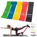 0.9mm Rubber Stretch Bands ODM 5pcs Green Resistance Band