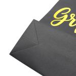 Black Wedding Jewelry Branded Paper Bags With Grosgrain Handle Gold Foil Logo