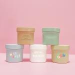 Eco friendly Pink Green Cosmetic Jar Scrub Butter Face Cream Container 8oz