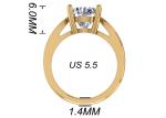 Hand setting 14K Solid Gold Jewellery , Round Cut 2.7ct Natural Solitaire