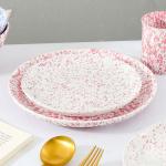 LFGB Savall Round Plain Ceramic Splash Plate For Restaurant