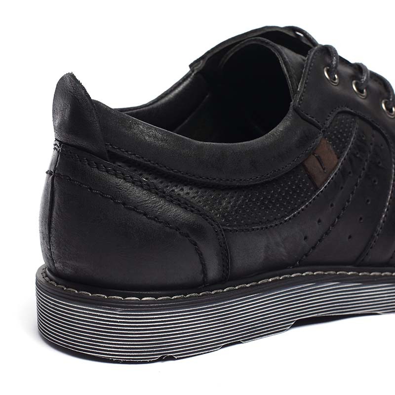 Antiodor Mens Black Leather Casual Shoes 44 45 46 Size