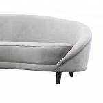 White Fabric Modern Living Room Couches With Solid Wood Frame