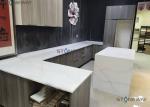 Scratch Resistant Grey Veined Calacatta Quartz Stone Building Materials