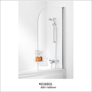 Quality Frameless Pivot Bath Screen , 6mm Thickness Glass Shower Screens For Bathtubs wholesale