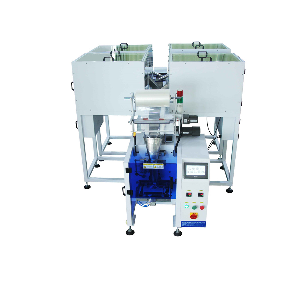 Automatic Hardware Fitting Counting Packaging Machine Packing Fastener Hardware Screws 4 Items Packaging Machine