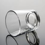 Tapered Decorative Glass Cylinder Vases 4.5 Inch Height Machine Pressed