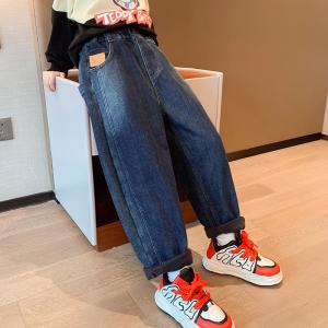 Quality Girls Jeans Blue Thick Pants Straight Tube Leisure wholesale