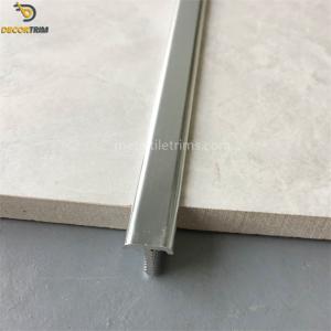 Quality Aluminum 6063 T Shaped Transition Strip , Floor Divider Strip 10mm Width wholesale