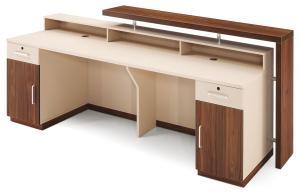 Quality BAILI 2.5M Wooden Reception Counter Melamine Faced Board wholesale